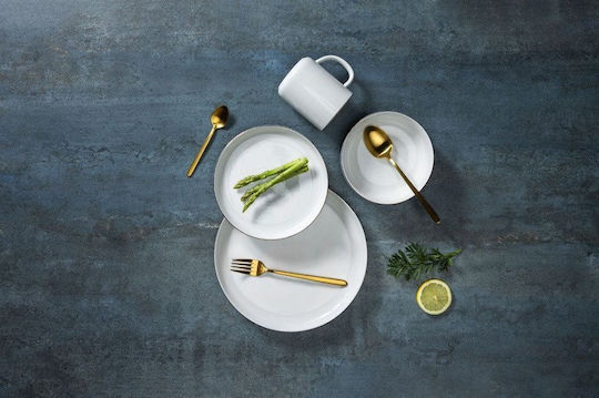 Domoletti Plate Shallow Gold with Diameter 26cm