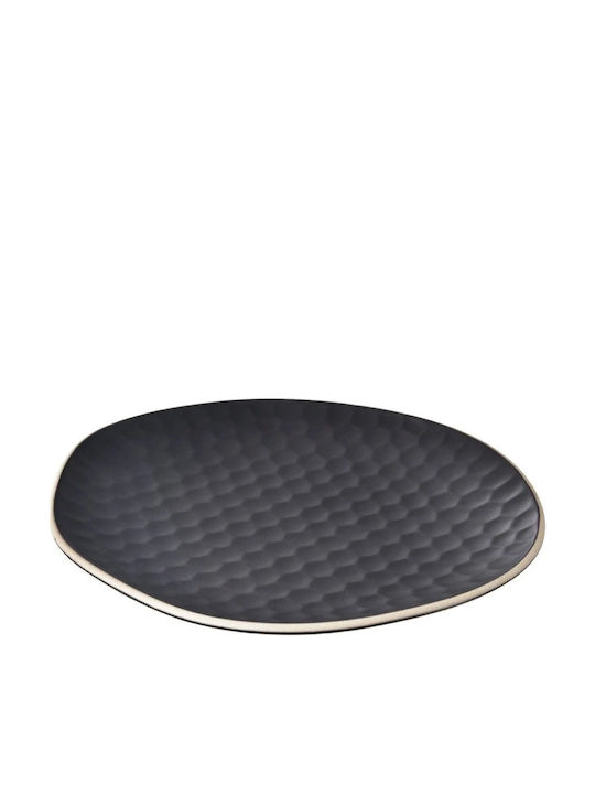 Lumarko Plate Desert Ceramic Black with Diameter 16.5cm