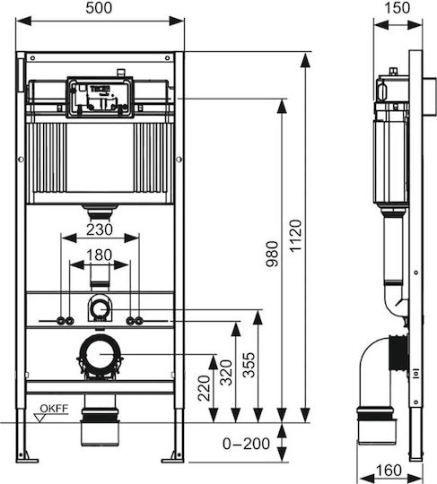 Tece Placă de scurgere pentru toalete Dual Flush
