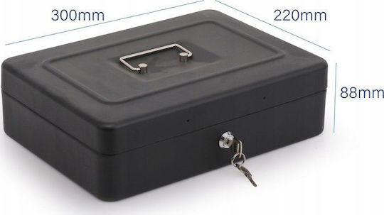 Red Eagle Κουτί Ταμείου με Κλειδί BOX-300 Μαύρο
