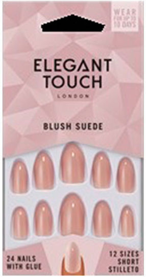 Elegant Touch Съвети за изкуствени нокти в Розов цвят 24бр 4020716