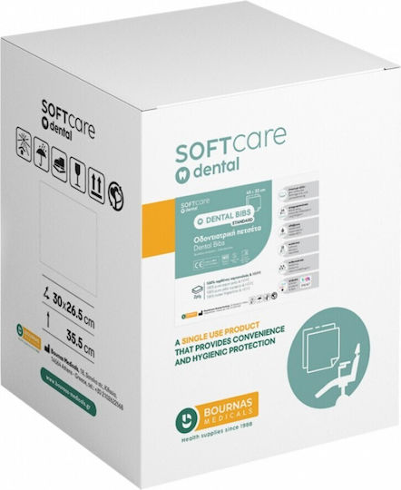 Soft Care Zahntuch Grün 1ply + 1ply mit Dispenser 500Stück