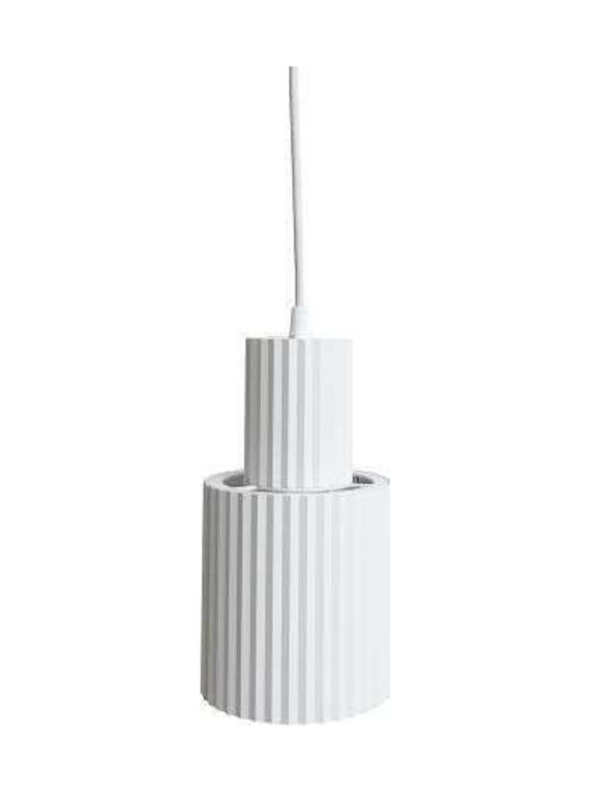 Light Prestige Pendant Light White with Socket E27 12.5x220cm