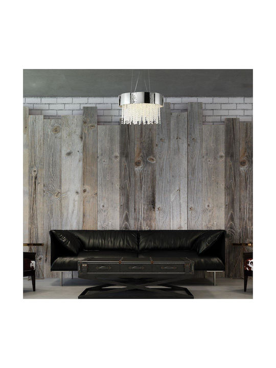 Eko Light Astor Κρεμαστό Φωτιστικό Ασημί για 8 Λαμπτήρες GU10