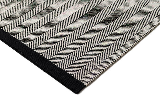 Tapicap Herringbone Kelim Rug Rectangular Wool Cream