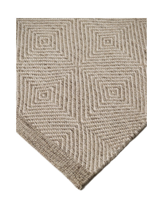 Tapicap Herringbone Χαλί Ορθογώνιο Μάλλινο Natural 130x190cm