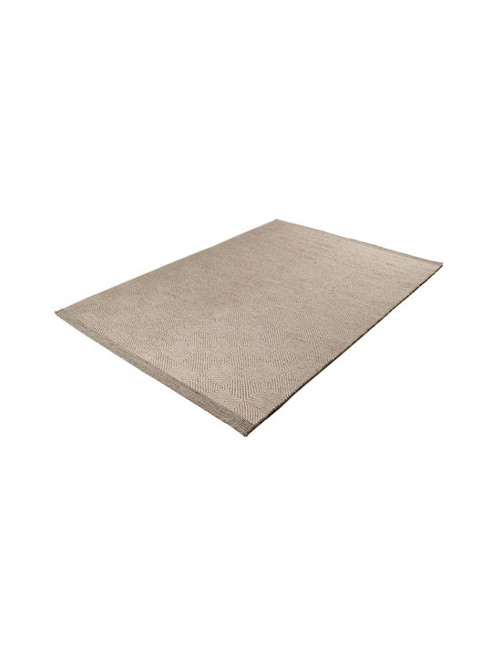 Tapicap Herringbone Χαλί Ορθογώνιο Μάλλινο Natural 130x190cm
