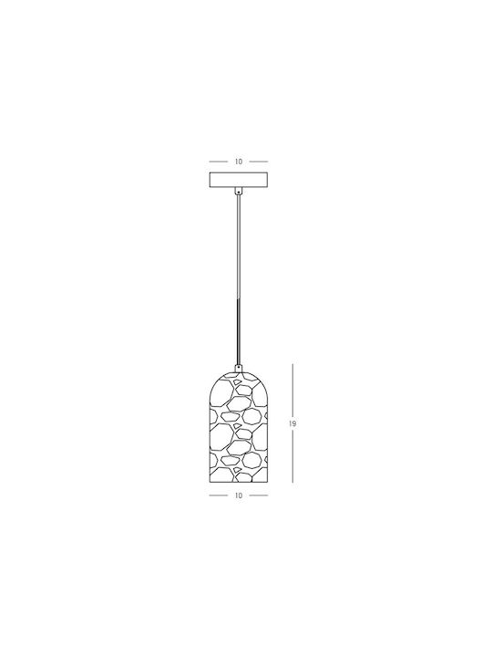 Zambelis Lights Pendant Light Black with Socket E27