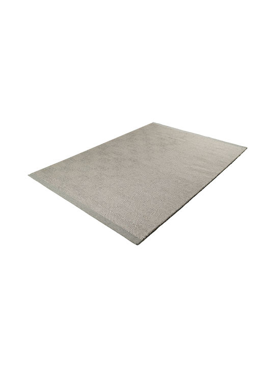 Tapicap Herringbone Χαλί Ορθογώνιο Μάλλινο Grey White 160x230cm