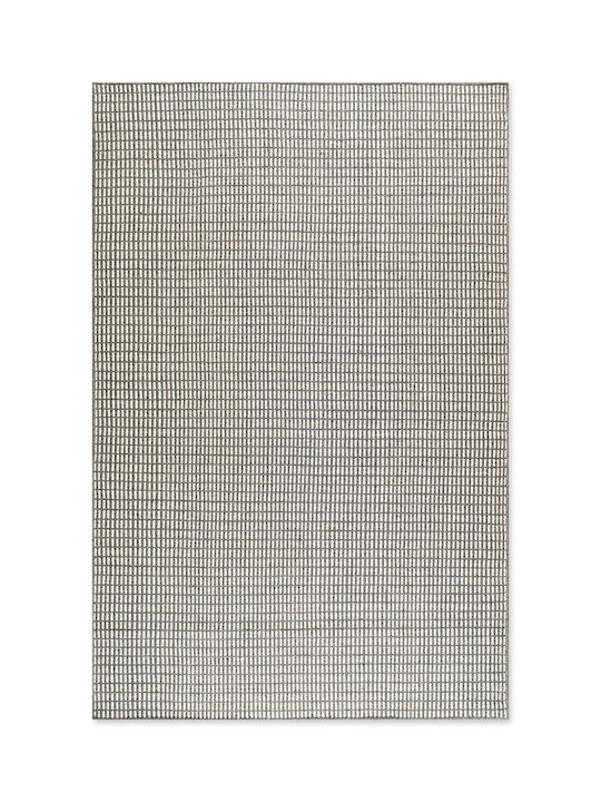 Tapicap Maki Kelim Rug Rectangular Wool Grey White