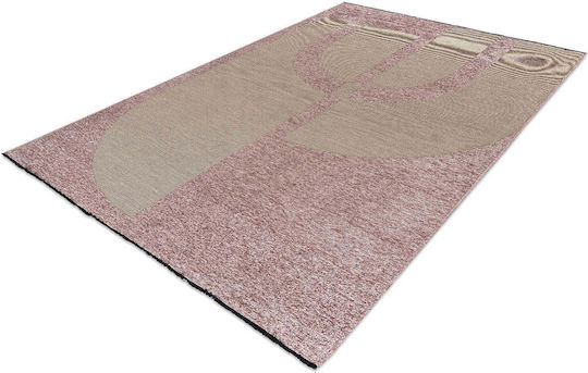 Madi Ansia Rye Rug Rectangular Cotton Beige Pink