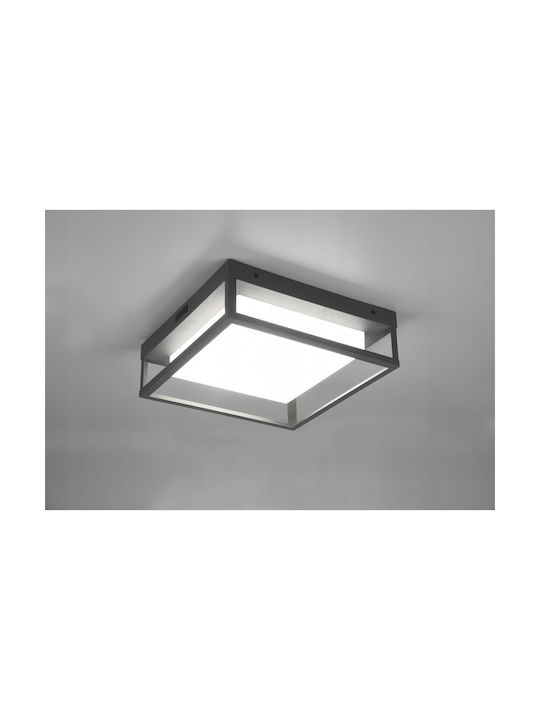 Trio Lighting Witham Outdoor Ceiling Flush Mount with Integrated LED in Black Color 677860142