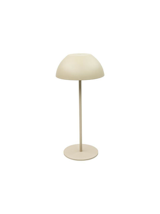 Zambelis Lights Lampă de masă LED cu Abajur Bej și Bază