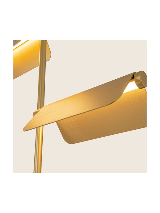 Zambelis Lights LED Φωτιστικό Δαπέδου με Θερμό Λευκό Φως Χρυσό