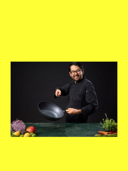 Heinner Rikito Watanabe Wok Aluminum with Lid with Non-Stick Coating