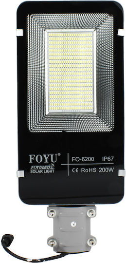 Factory Street Solar Light 200W Cold White 6500K with Photocell and Remote Control IP65