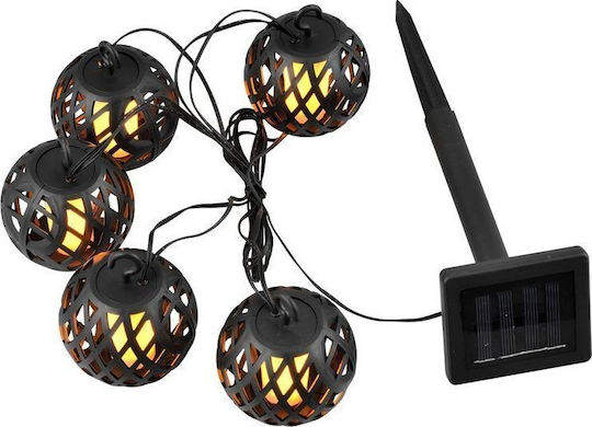 Saska Garden Set 5 Lămpi Solare Suspendate Bile 10W