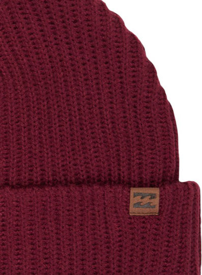 Alta Beanie Beanie with Rib Knit in Burgundy color