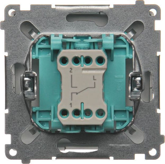 Kontakt-Simon Recessed Wall Switch Single Without Frame