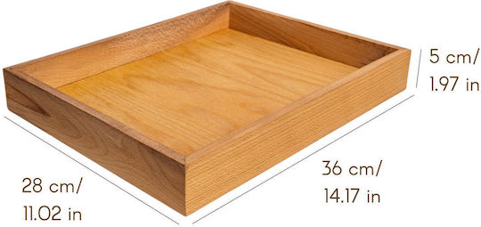Creative Επιτραπέζια Βάση Ξύλινη 36x28x5εκ. Μπεζ