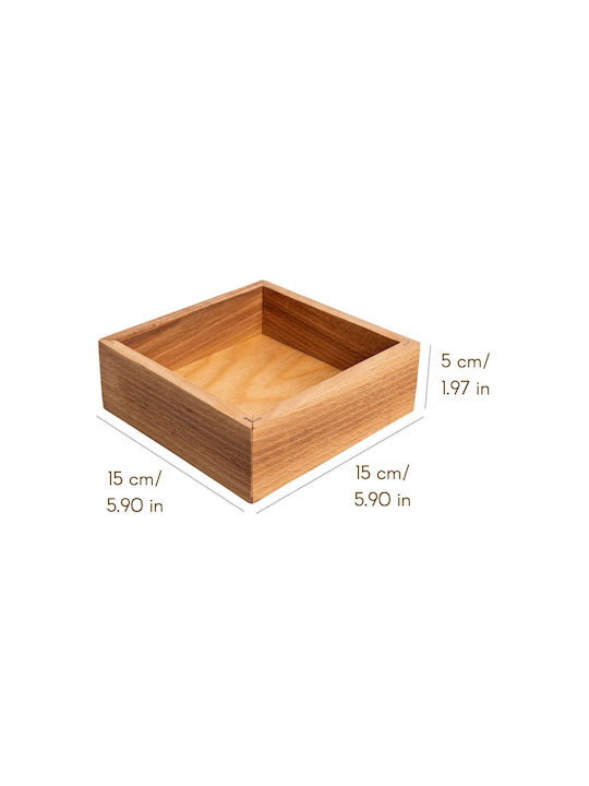 Creative Tischspiel Holz Basis 15x15x5cm Beige