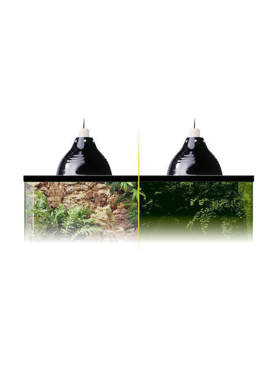 Exo Terra Glow Light Porzellan-Klemmlampe Lichtreflektor Lampen bis zu 100W Durchmesser 14cm Schwarz
