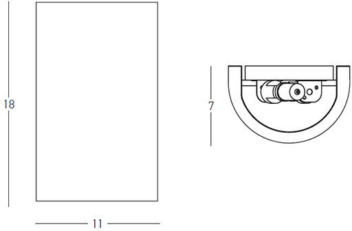 Zambelis Lights Wall Lamp with G9 Socket 7x18cm
