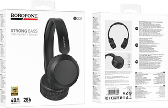 Borofone Wireless / Wired On Ear Headphones and Quick Charge Black