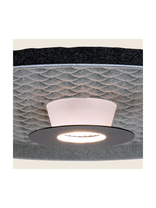 Zambelis Lights Ceiling Mount Light Gray with Integrated LED