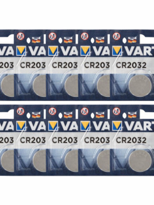 Varta Electronics Батерии Литий За часовници CR2032 3V 10бр