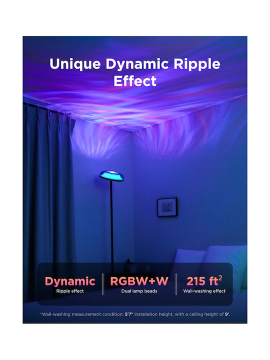 Govee Uplighter H60B0 LED Floor Lamp H170xW31cm. with RGBW Light 1000lm Black