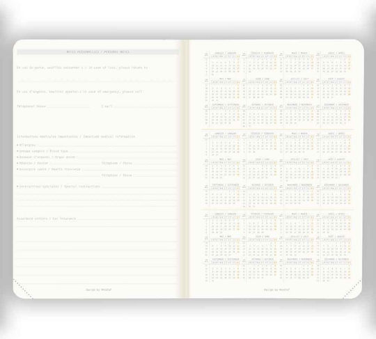 Rhodia Webplanner 2026 A5 Wöchentlich Horizontal Schwarz
