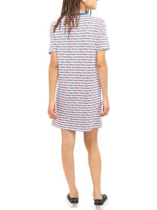 My Dress White Love Summer Mini T-Shirt Dress Knitted