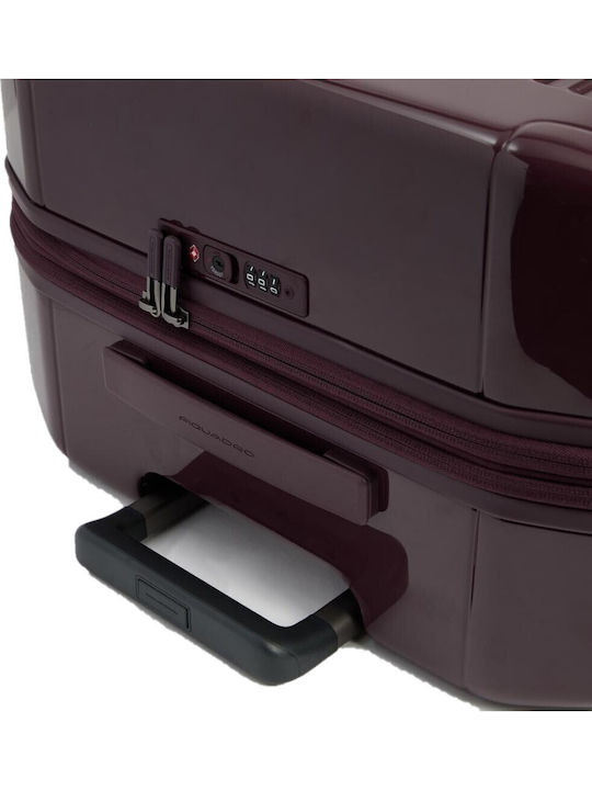 Piquadro Μεσαία Βαλίτσα Ταξιδίου Light Bordeaux με 4 Ρόδες Ύψους 69εκ.