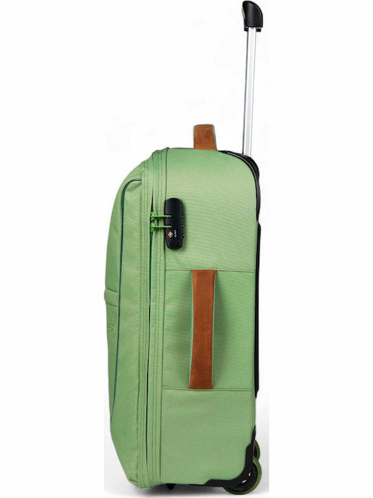 Satch Cabin Travel Suitcase Light Green with 4 Wheels