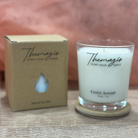 Themagio Aromatic Soy Candle in Jar with Exotic Sunset Perfume 250g