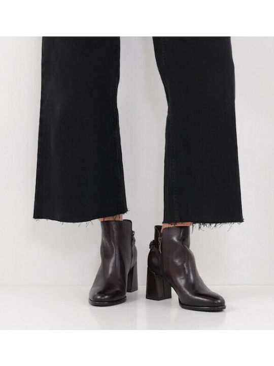 Leder Stiefeletten Damen Braun