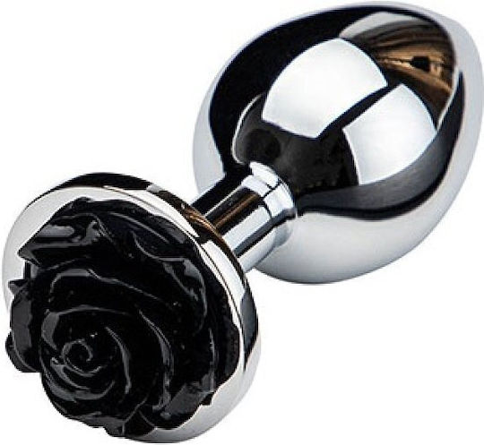 Smd Rose Butt Plug Anal Plug S 8cm Silver Black Rose