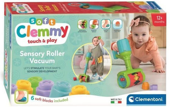Clementoni Clemmy Soft Vacuum Cleaner Baby Activity Toy with Music for 12+ Months