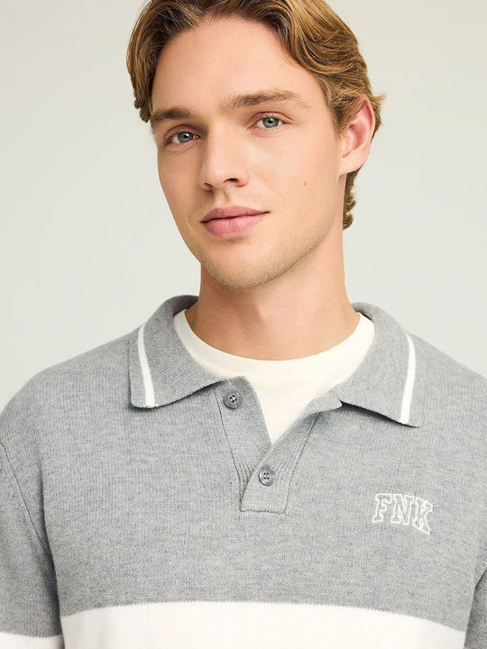 Polo Long Sleeve Grey Men s Blouse FBM012 036 09 Grey Mel
