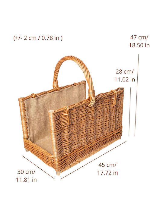 Creative Hölzernes Korb Holzlagerung 45x30x47cm Creative Hölzernes Korb Holzlagerung 45x30x47cm