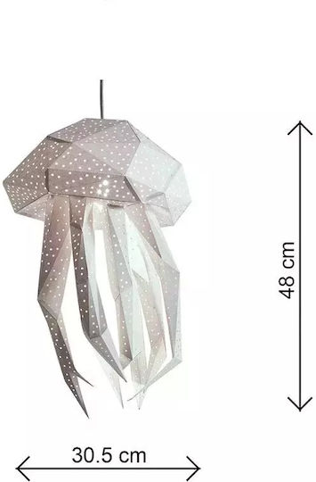 Vasili Lights Kids Paper Single Ceiling Light E27 White 48x30.5cm