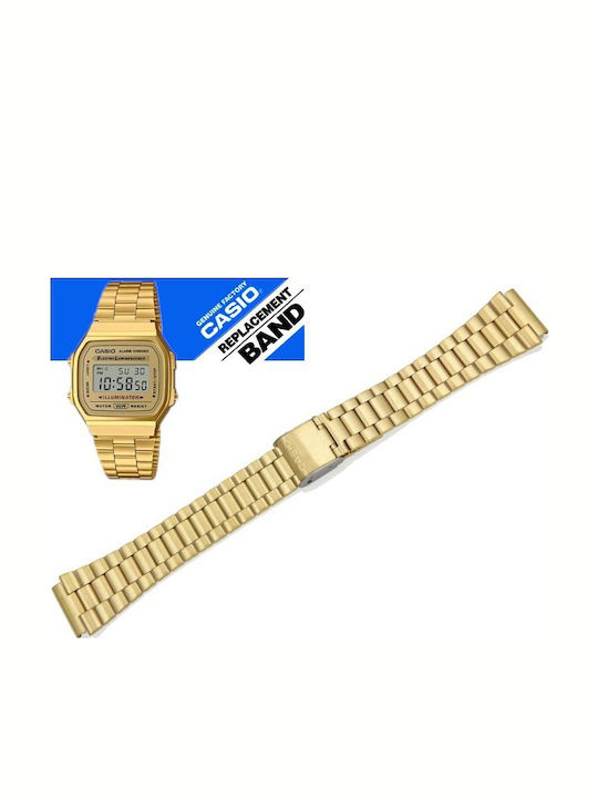 Casio Vintage A Μεταλλικό Μπρασελέ Χρυσό 18mm