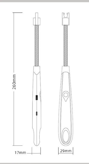 Brichetă Electric Rezistent la vânt cu Flacără de Tip Plasma în culoarea Roșu