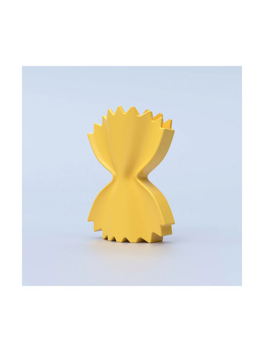 Fluid Market Διακοσμητικό Βάζο Glas Gelb 16x5x26cm 1Stück