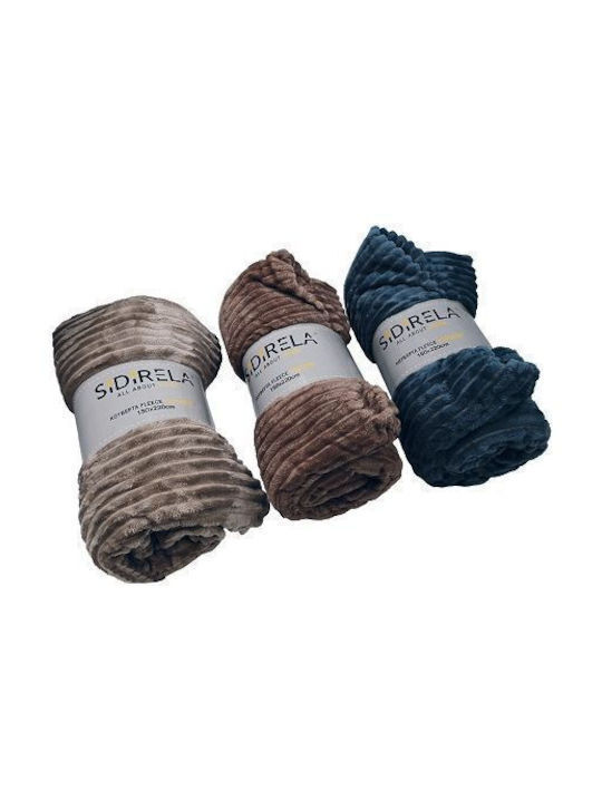 Sidirela Cocoon Blanket Fleece Double 200x220cm Black E-0969