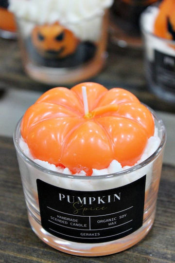 Aromatisches Soja Kerze Kürbis Glas Klein Φ8,2 X 5,8 Cm Pumpkin Spice