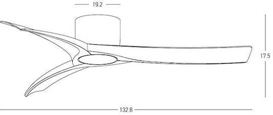 Zambelis Lights Ανεμιστήρας Οροφής 132cm Μαύρος