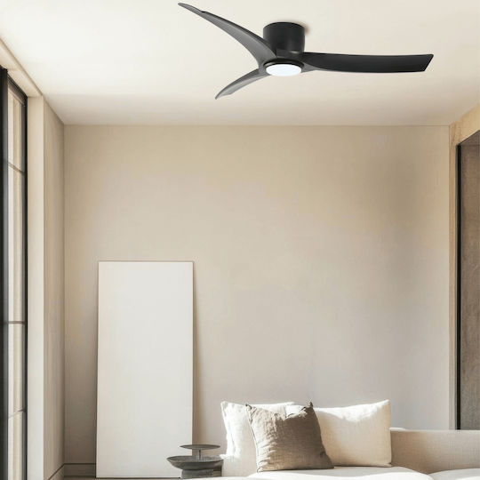 Zambelis Lights Ανεμιστήρας Οροφής 132cm Μαύρος
