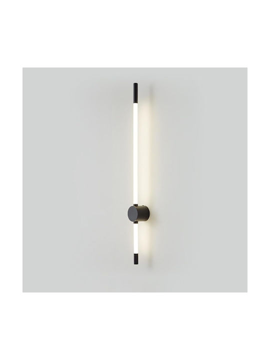 Modern Leuchte Wand mit Integrierter LED Schwarz 60x8x8cm
